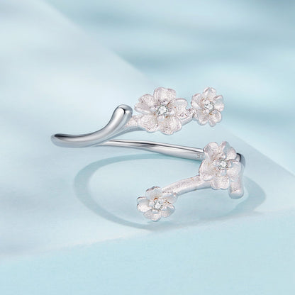 925 Sterling Silver Plated White Gold Ring for Women  DestGlow