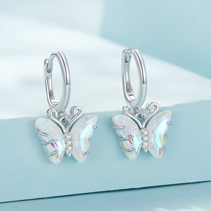 925 Sterling Silver Earrings with Resin, 23x13mm, Plated Platinum for Women  DestGlow