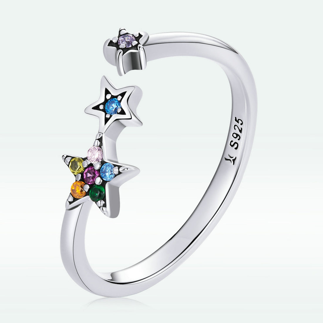 925 Sterling Silver Oxidized Pavé Setting CZ Ring  DestGlow