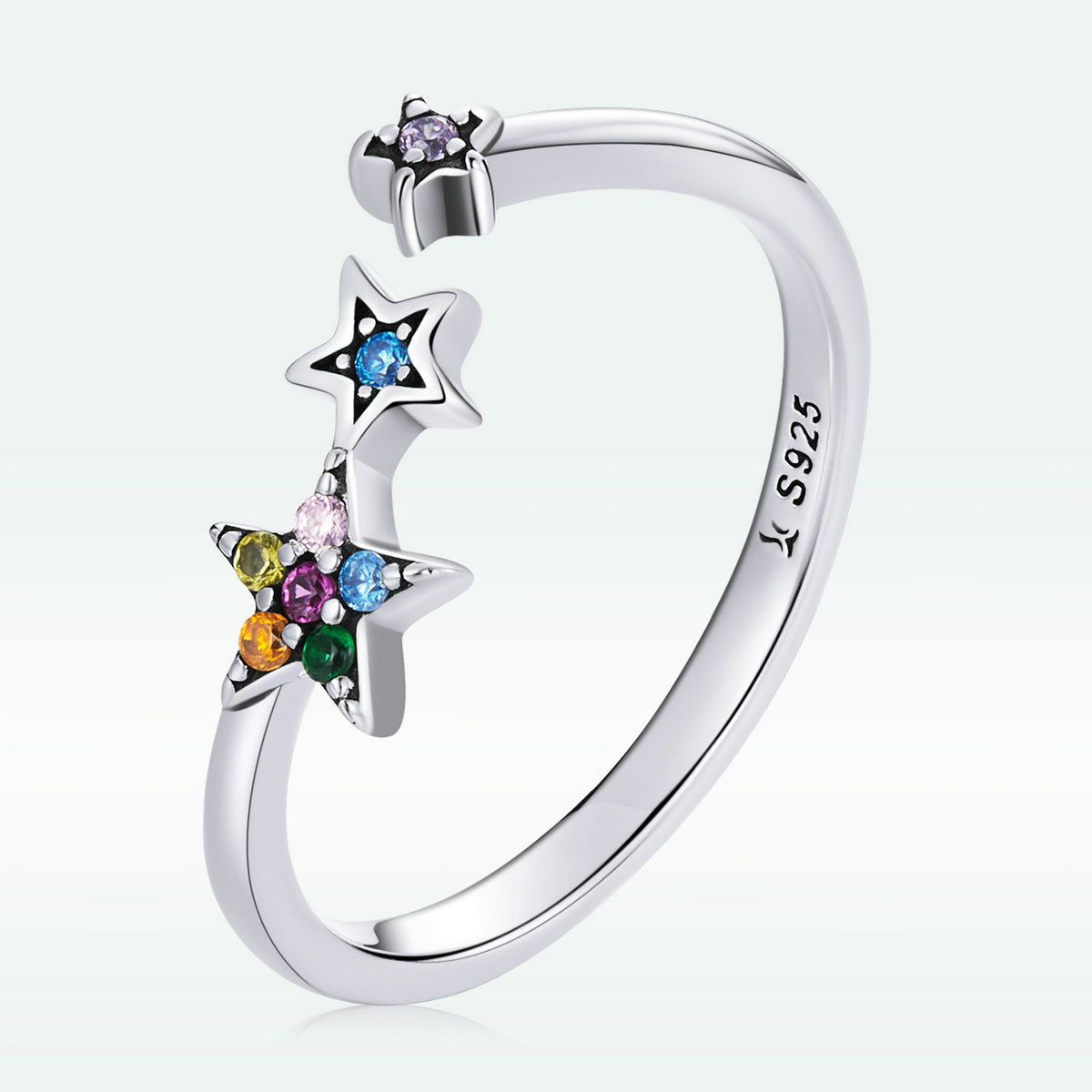 925 Sterling Silver Oxidized Pavé Setting CZ Ring  DestGlow