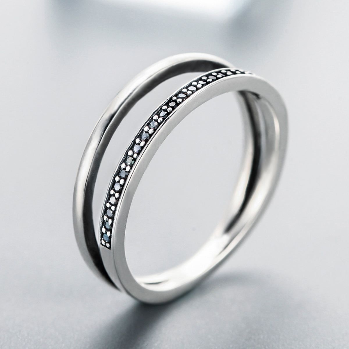 925 Sterling Silver 0.6CM Width Ring Size 6 for Women  DestGlow
