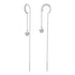 925 Sterling Silver Earrings with Pavé Setting CZ, 76*6mm  DestGlow
