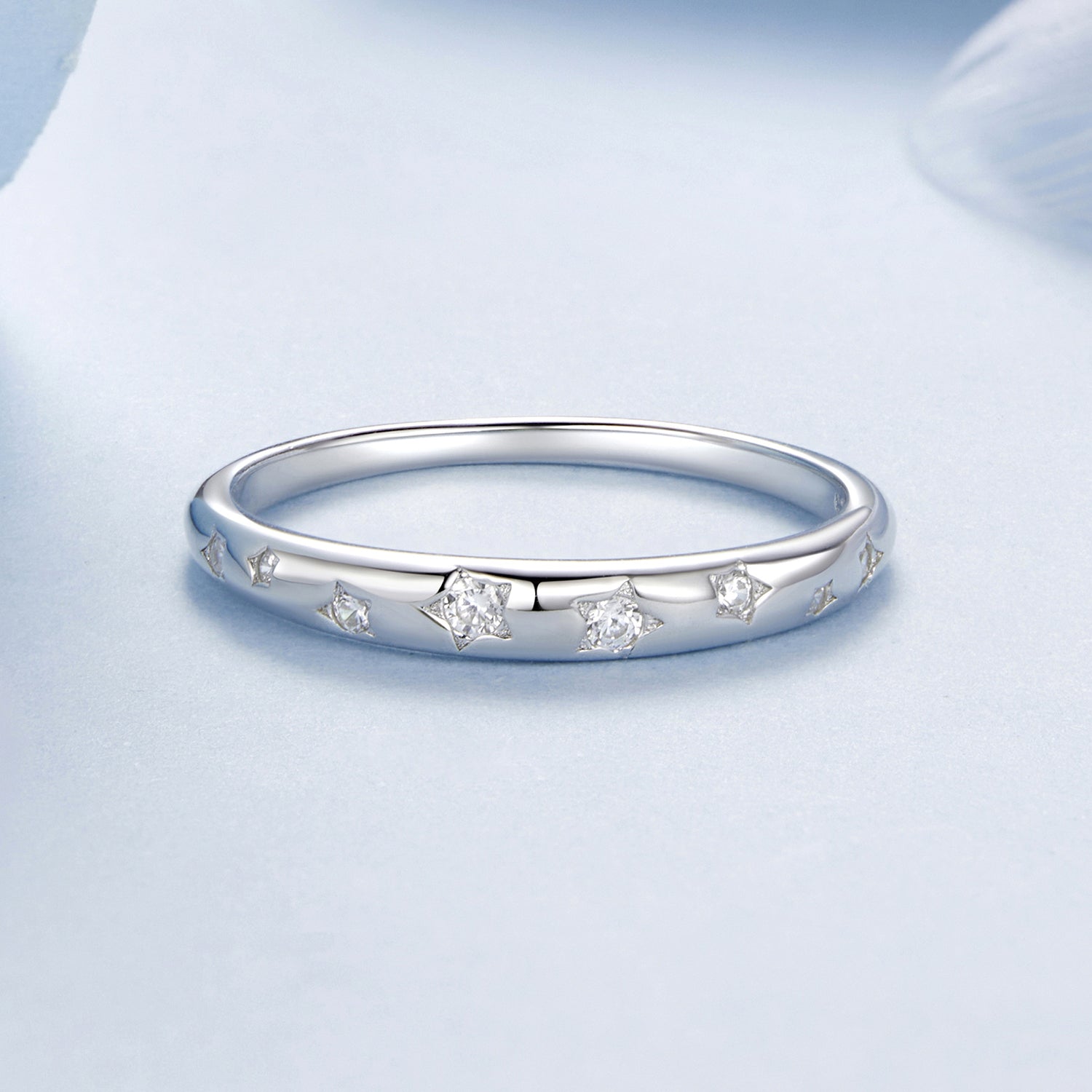 925 Sterling Silver Ring with Pavé Setting CZ, Size 6.0 for Women  DestGlow
