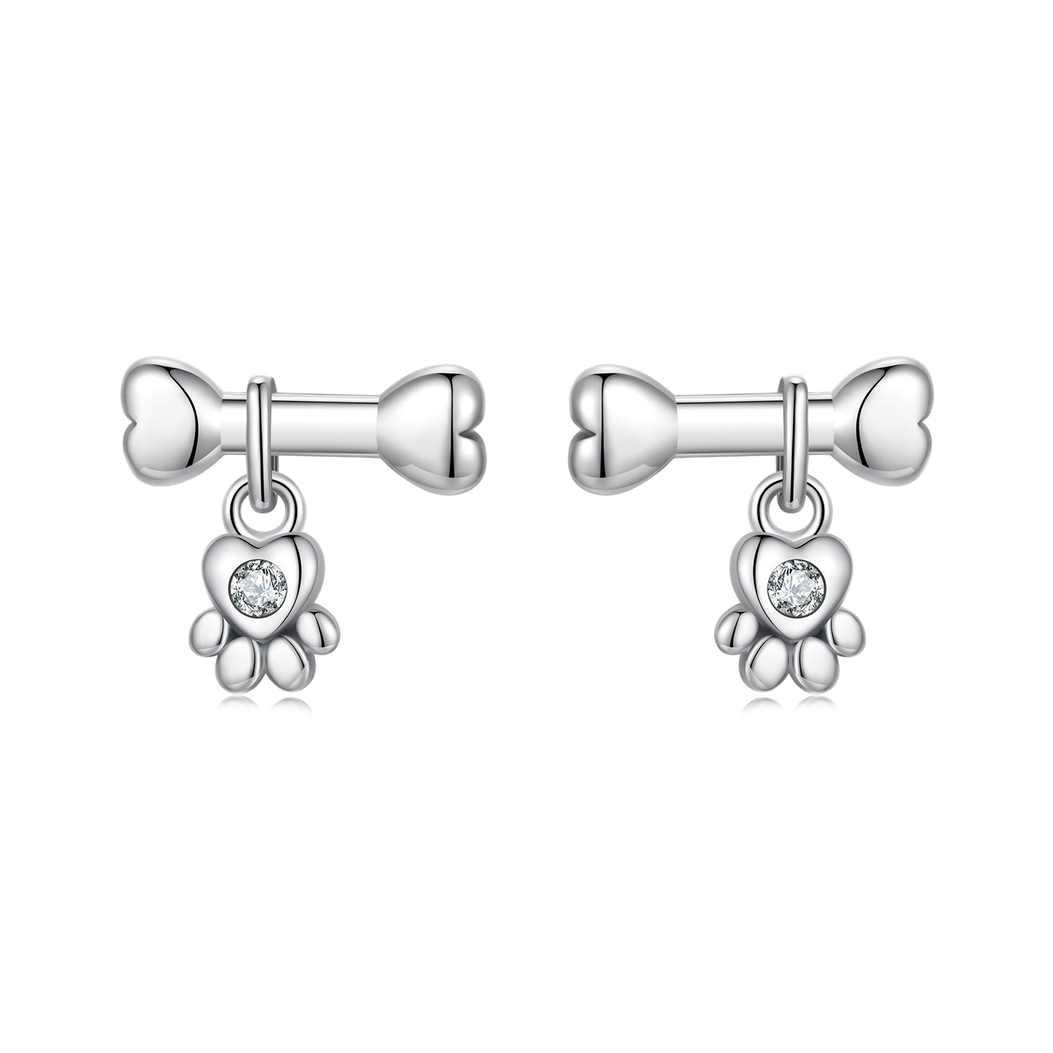 925 Sterling Silver Earrings with Pavé Setting CZ in Oxidized Silver  DestGlow