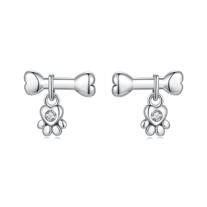 925 Sterling Silver Earrings with Pavé Setting CZ in Oxidized Silver  DestGlow