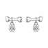 925 Sterling Silver Earrings with Pavé Setting CZ in Oxidized Silver  DestGlow