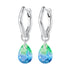S925 Sterling Silver Oxidized Earrings with Transparent Glass & Main Stone for Women  DestGlow