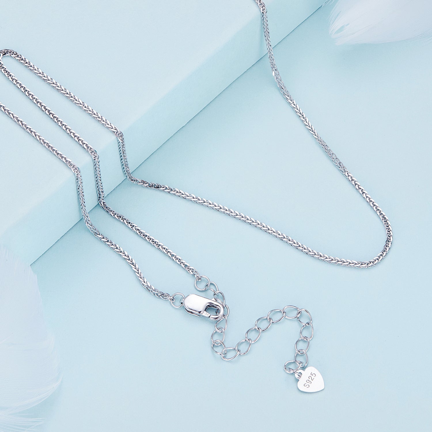 925 Sterling Silver Platinum Plated 45cm Chain Length Necklace for Women  DestGlow