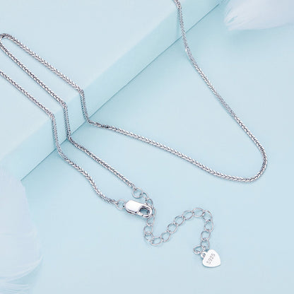 925 Sterling Silver Platinum Plated 45cm Chain Length Necklace for Women  DestGlow
