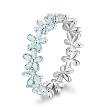 925 Sterling Silver Enamel Process Plated Platinum Ring Size 6 for Women by Bids.com