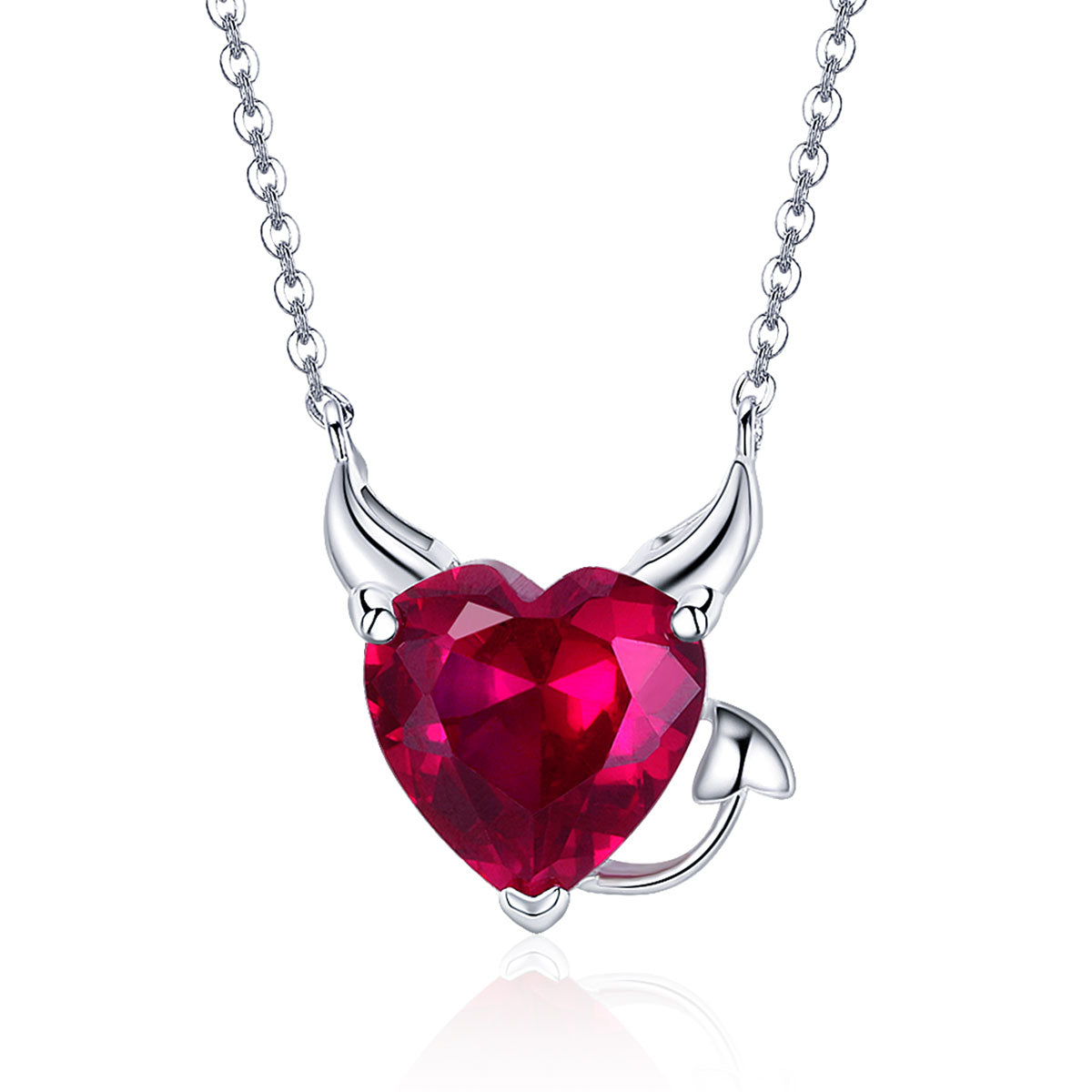 925 Sterling Silver Necklace with 1.5x1.3 cm Pendant for Women  DestGlow