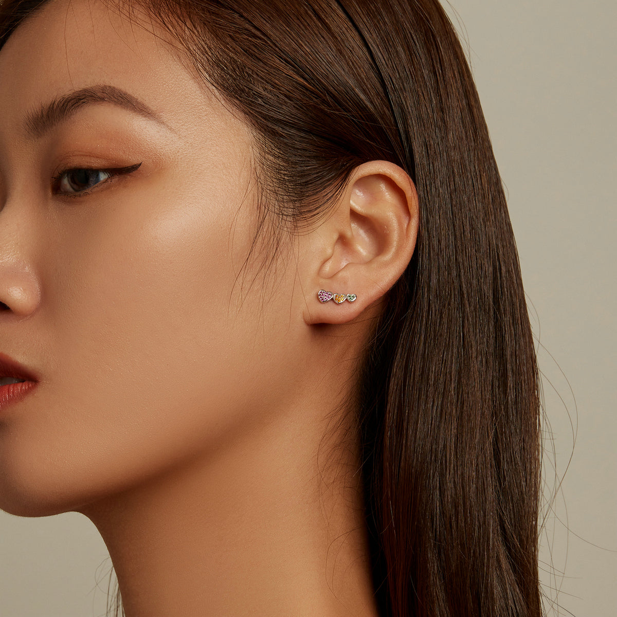 925 Sterling Silver Earrings with Pavé Setting and Plated Platinum, Size: 0.5*1.3cm, Women  DestGlow