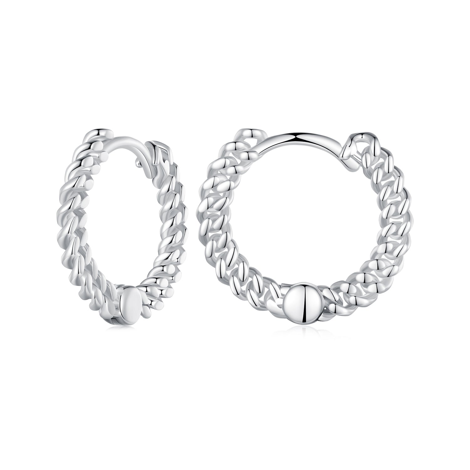 925 Sterling Silver Earrings Size 14*1.5mm Plated Platinum for Women  DestGlow