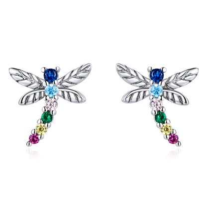 925 Sterling Silver Earrings with Pavé Setting CZ in Oxidized Silver  DestGlow