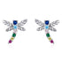 925 Sterling Silver Earrings with Pavé Setting CZ in Oxidized Silver  DestGlow