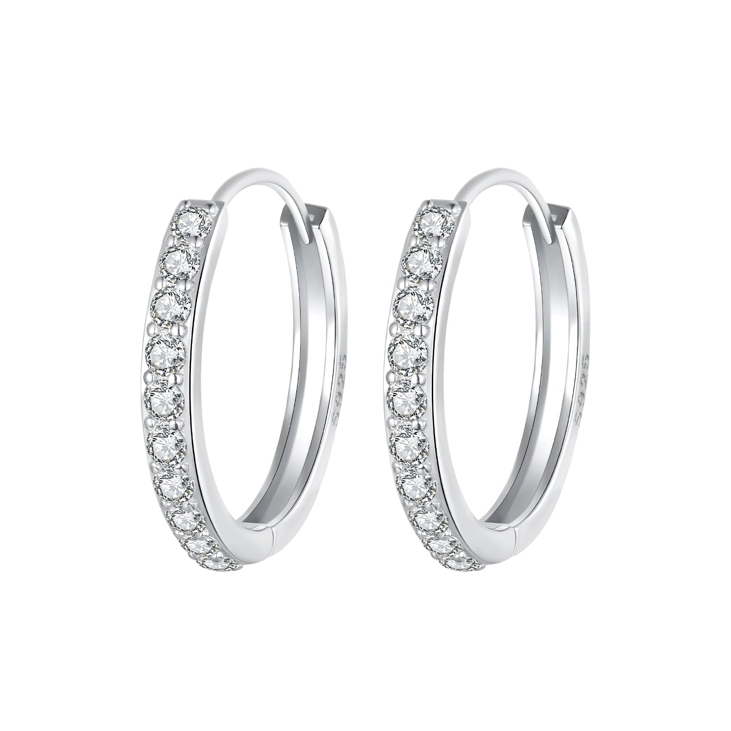 925 Sterling Silver Pavé Setting Gold Plated Earrings for Women  DestGlow