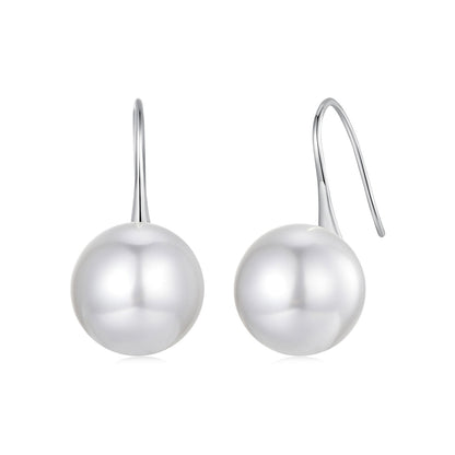 925 Sterling Silver Earrings with Quality Shell Pearl  DestGlow