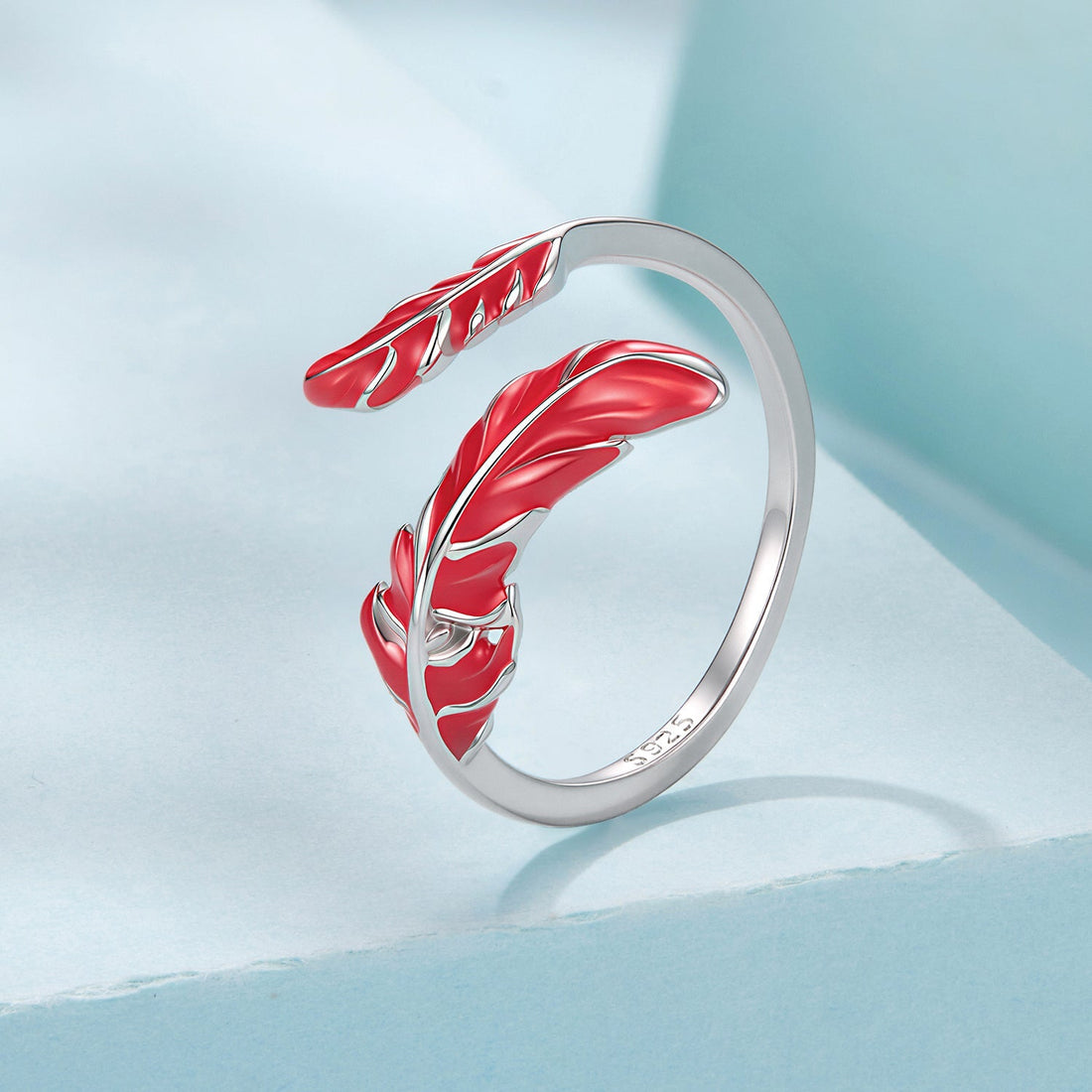 925 Sterling Silver Ring with White Gold Plating for Women - Style E  DestGlow