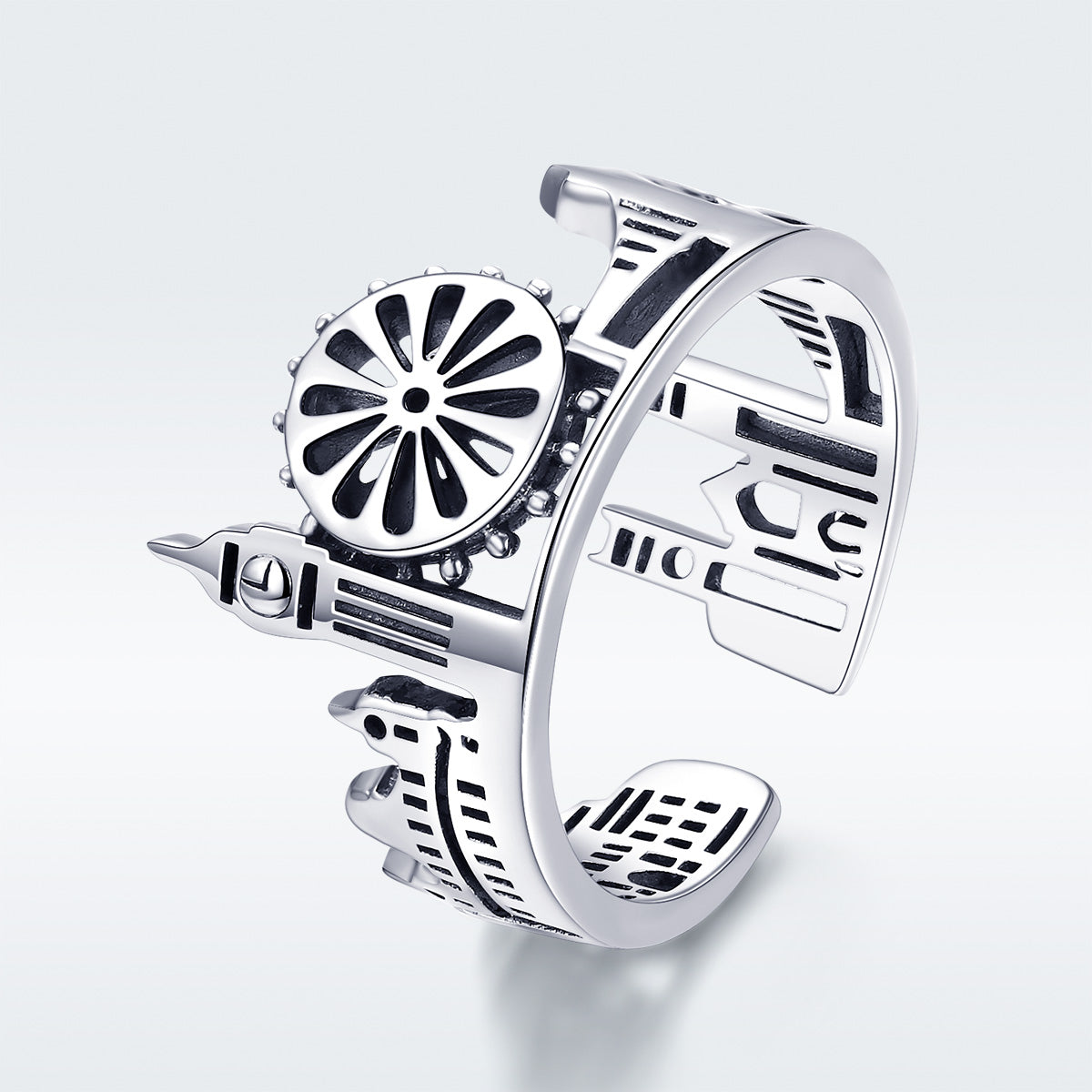 S925 Sterling Silver 1.2 cm Wide Ring  DestGlow