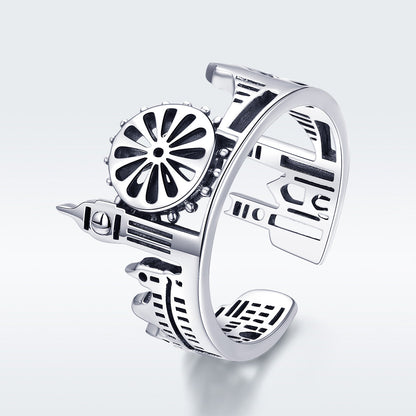 S925 Sterling Silver 1.2 cm Wide Ring  DestGlow