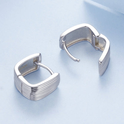 925 Sterling Silver Earrings for Women with White Gold Plating - 1.1cm x 0.7cm  DestGlow