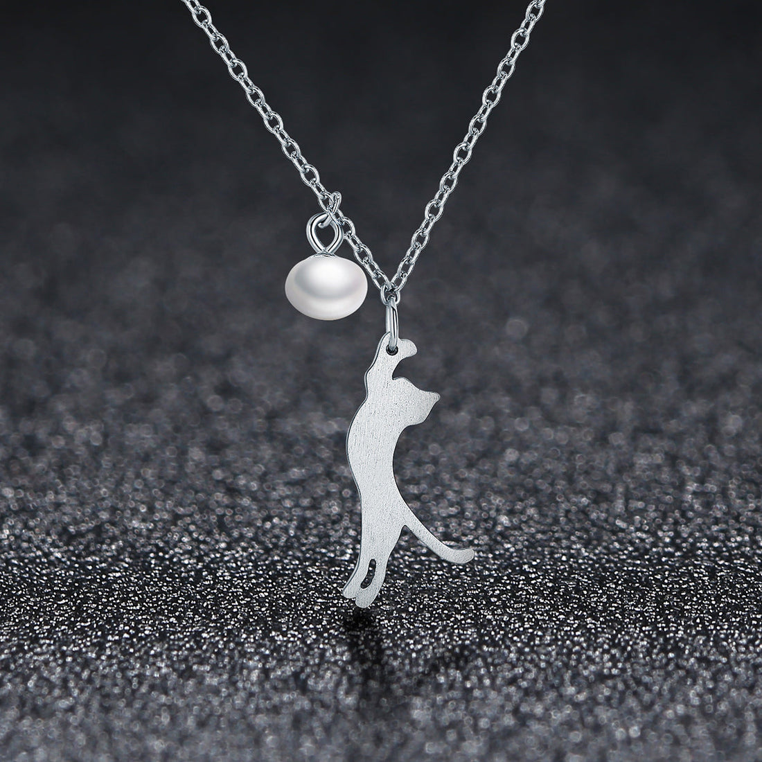 925 Sterling Silver 0.6 Carat Pearl Necklace for Women  DestGlow