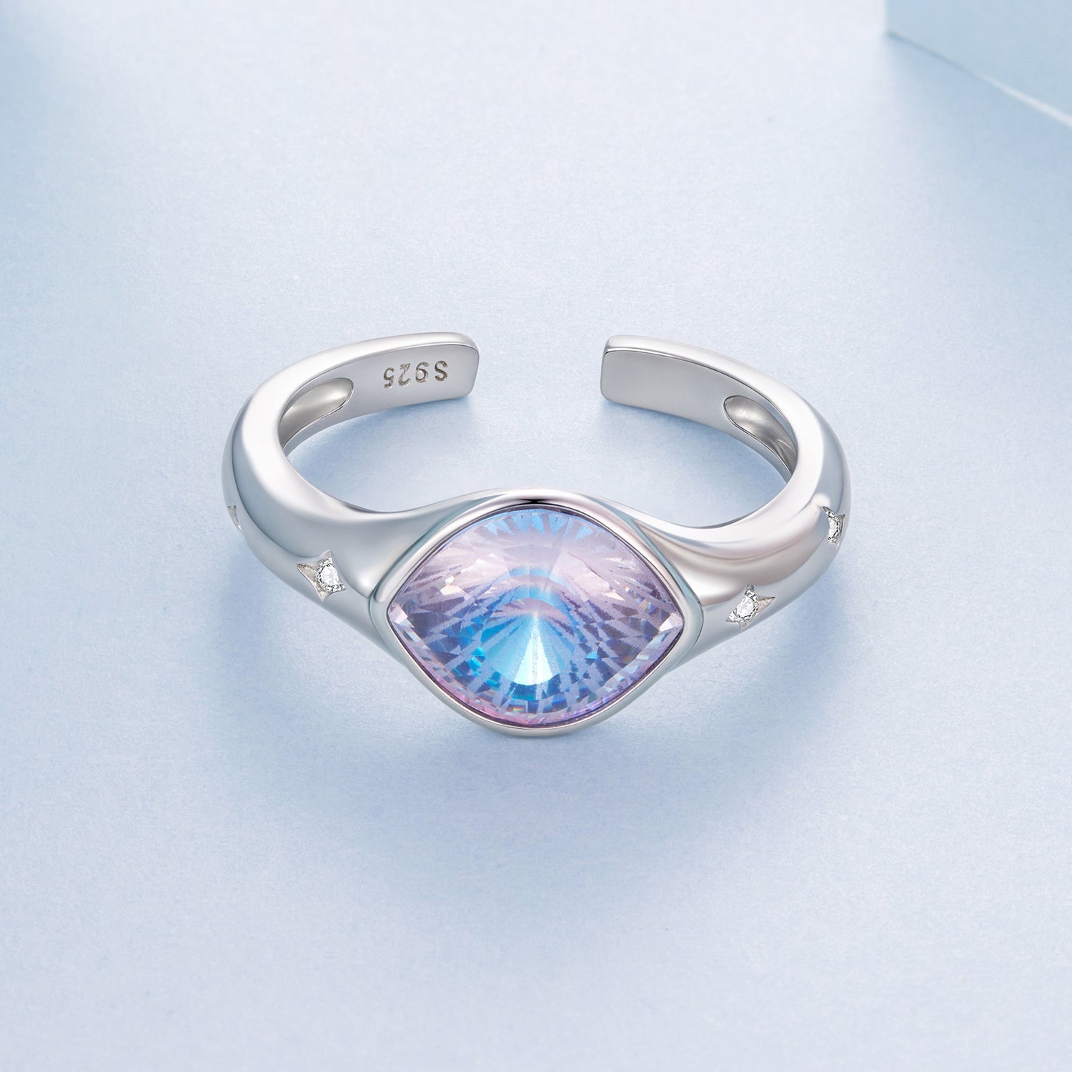925 Sterling Silver White Gold Plated Pavé CZ Ring for Women  DestGlow