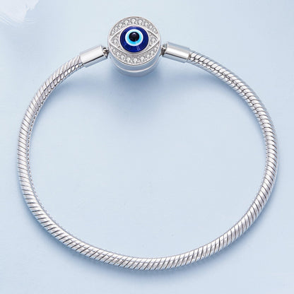 925 Sterling Silver Bracelet with CZ &amp; Resin, Size 17.0  DestGlow