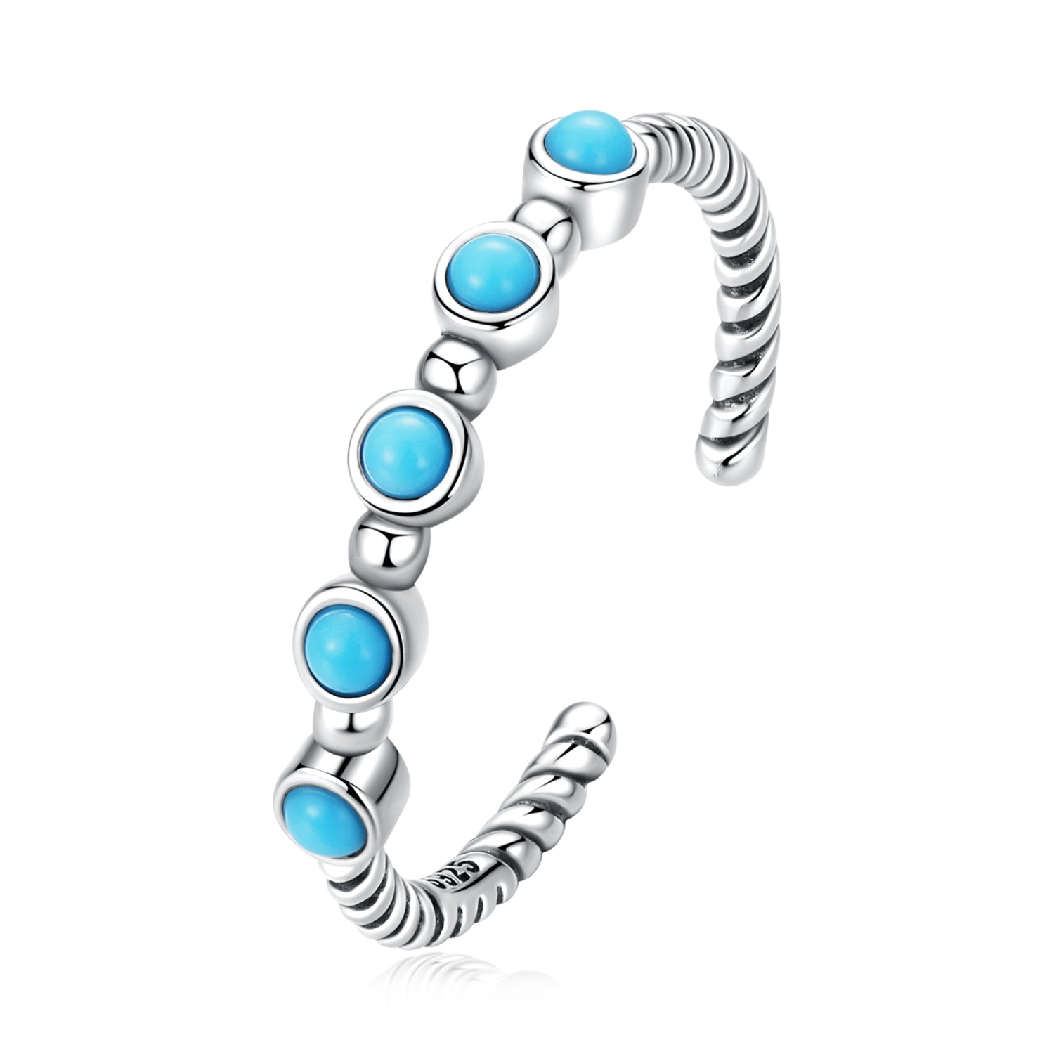925 Sterling Silver Turquoise Oxidized Silver Ring  DestGlow