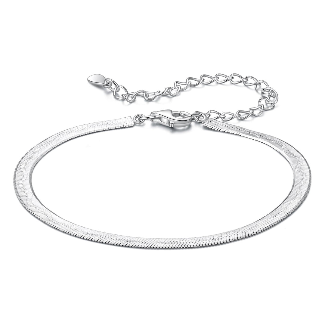 925 Sterling Silver Plated White Gold Bracelet for Unisex  DestGlow