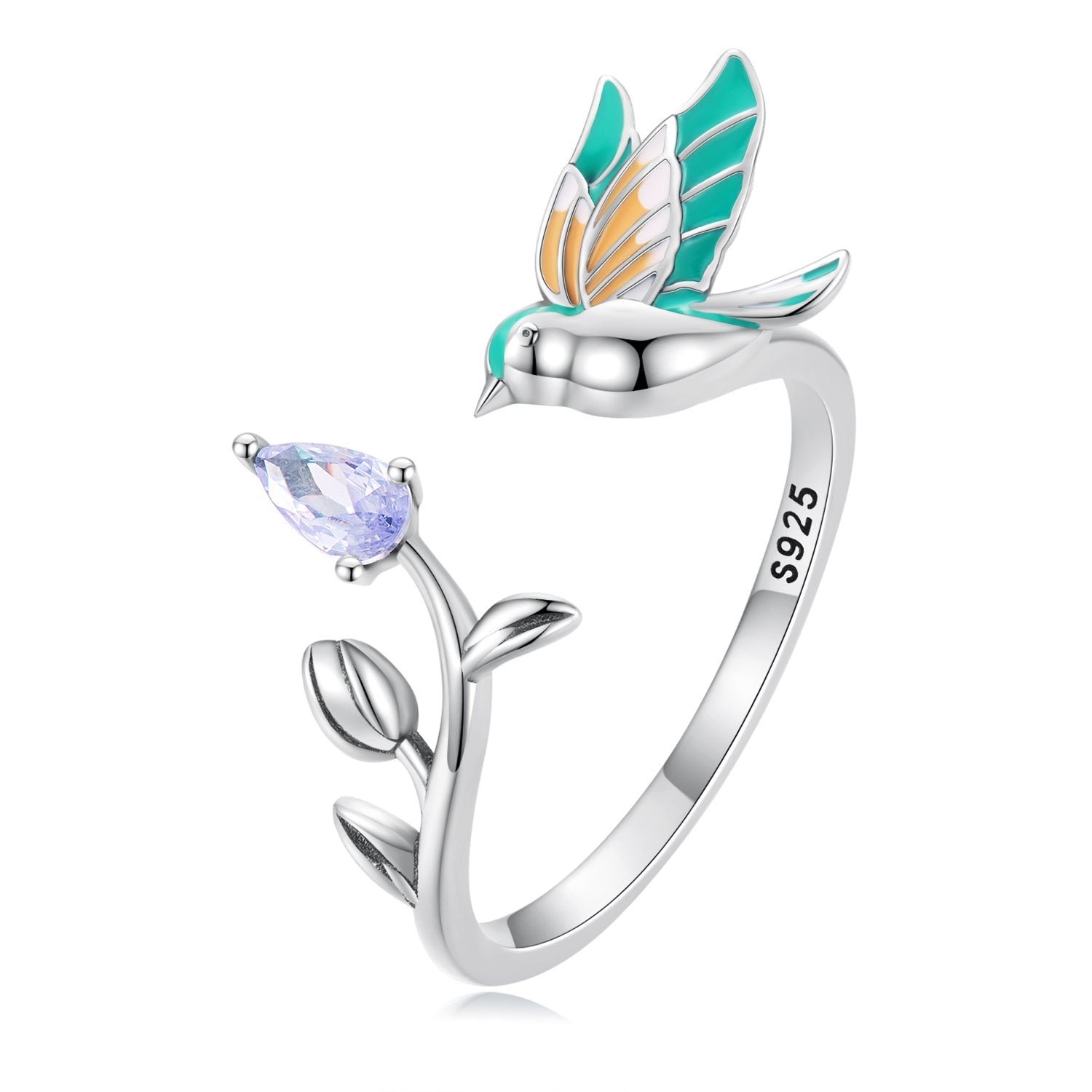 925 Sterling Silver 0.16cm Pavé Setting CZ Ring by Bids.com