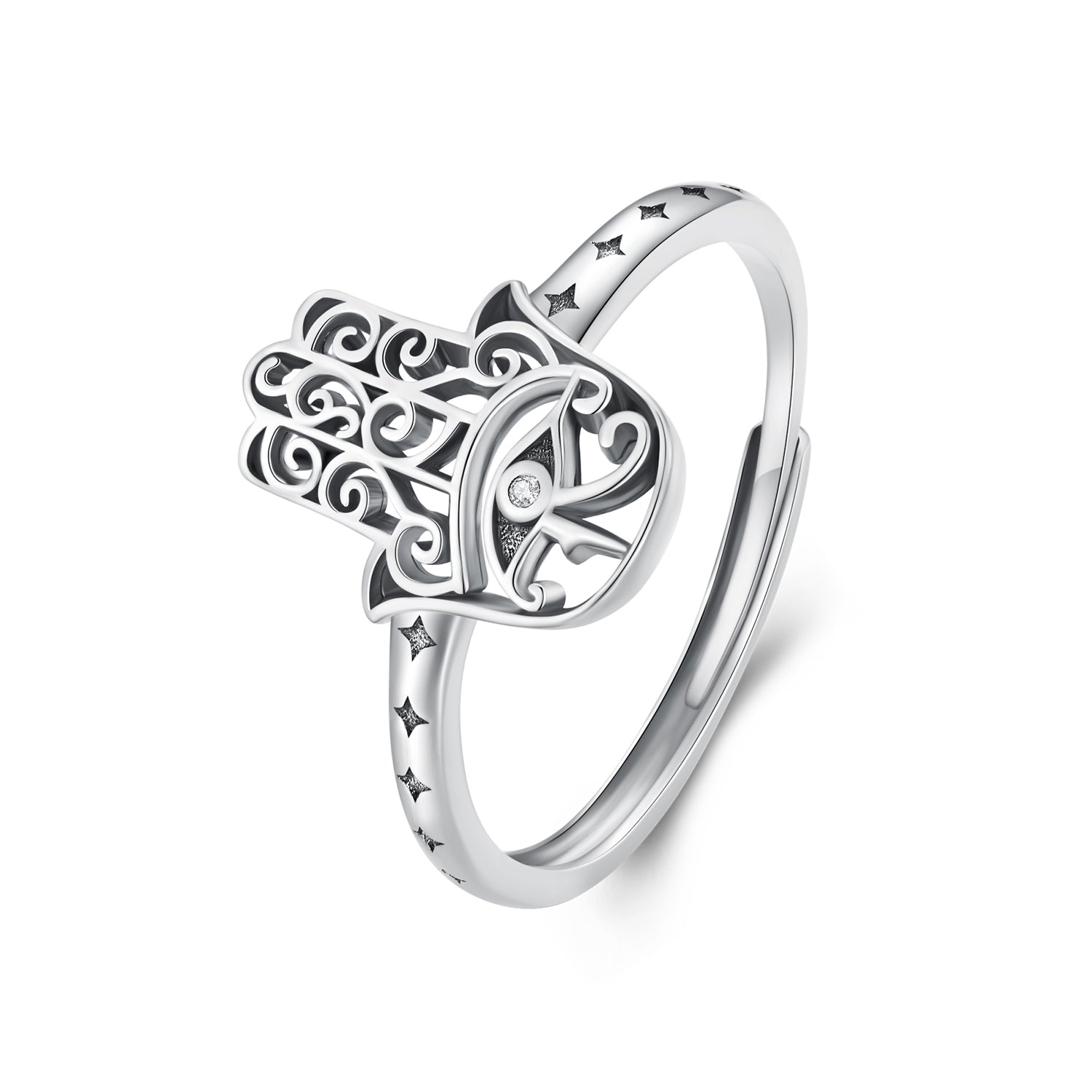 925 Sterling Silver 1.1mm Pavé Setting CZ Ring  DestGlow