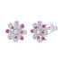 925 Sterling Silver Earrings with Synthetic Opal and CZ  DestGlow