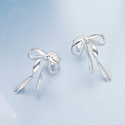 925 Sterling Silver Earrings with White Gold Plating - 1.8x1.3cm for Women  DestGlow