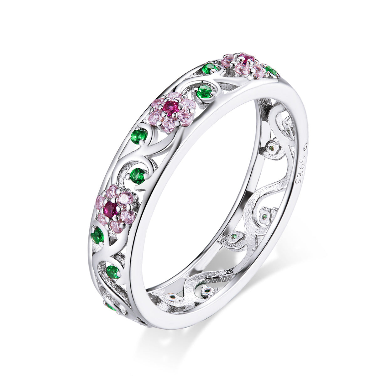 925 Sterling Silver Ring with Pavé Setting CZ - Size 6.0 by Bids.com