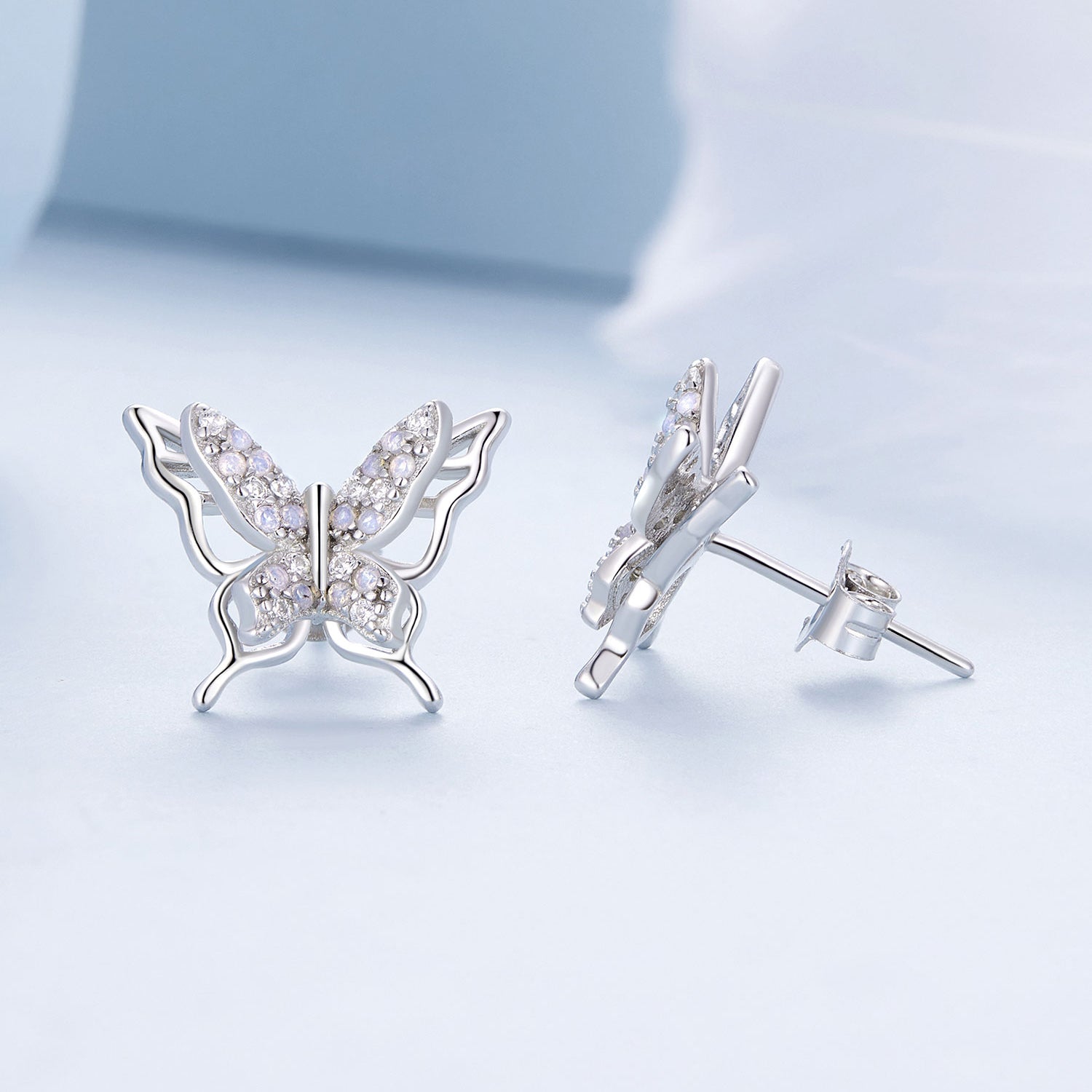 925 Sterling Silver Opal Nanometer Stone Earrings for Women  DestGlow