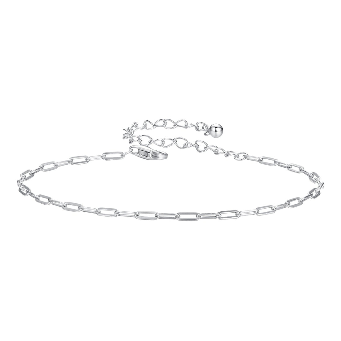 925 Sterling Silver Plated White Gold Adjustable Bracelet for Women  DestGlow