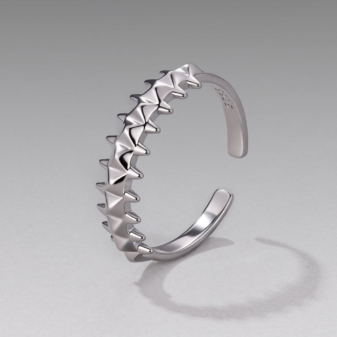 925 Sterling Silver + Plated White Gold 0.24cm Ring for Women  DestGlow