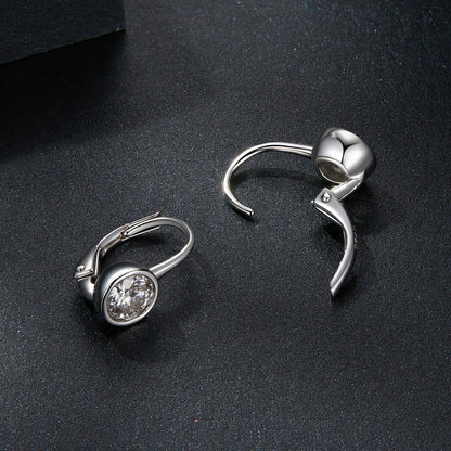 925 Sterling Silver 0.50 Carat Moissanite Earrings for Women