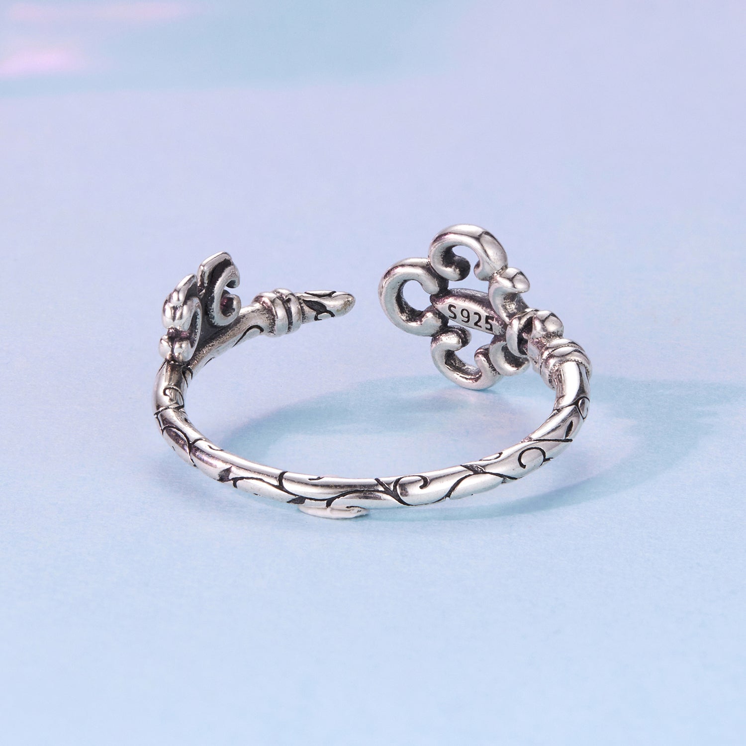 925 Sterling Silver Oxidized 0.14-0.8cm Ring for Women  DestGlow