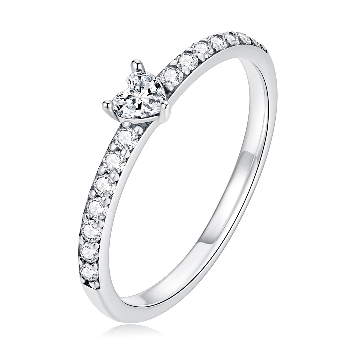925 Sterling Silver Oxidized Ring with Pavé Setting CZ, Size 6 for Women by Bids.com