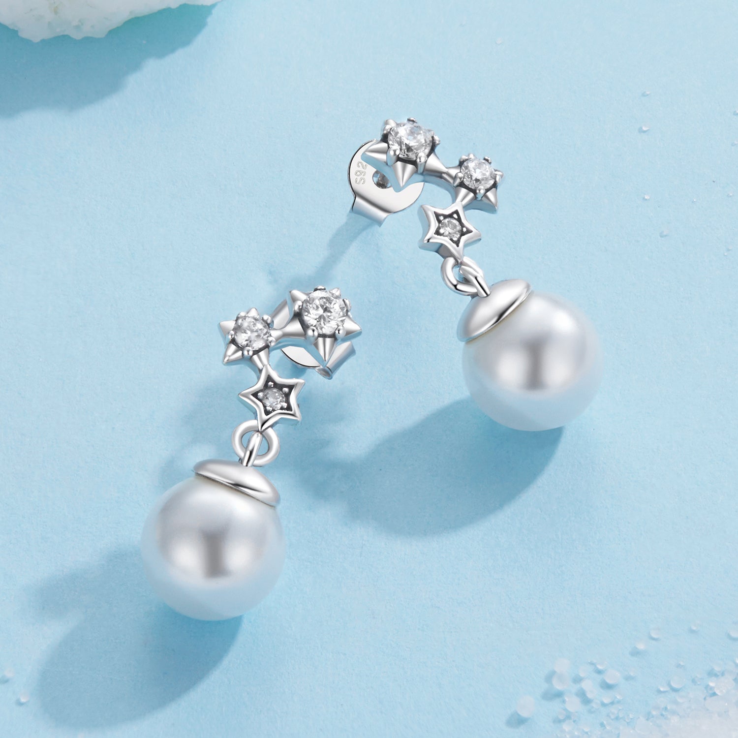 925 Sterling Silver Earrings with Quality Shell Pearl and CZ for Women  DestGlow