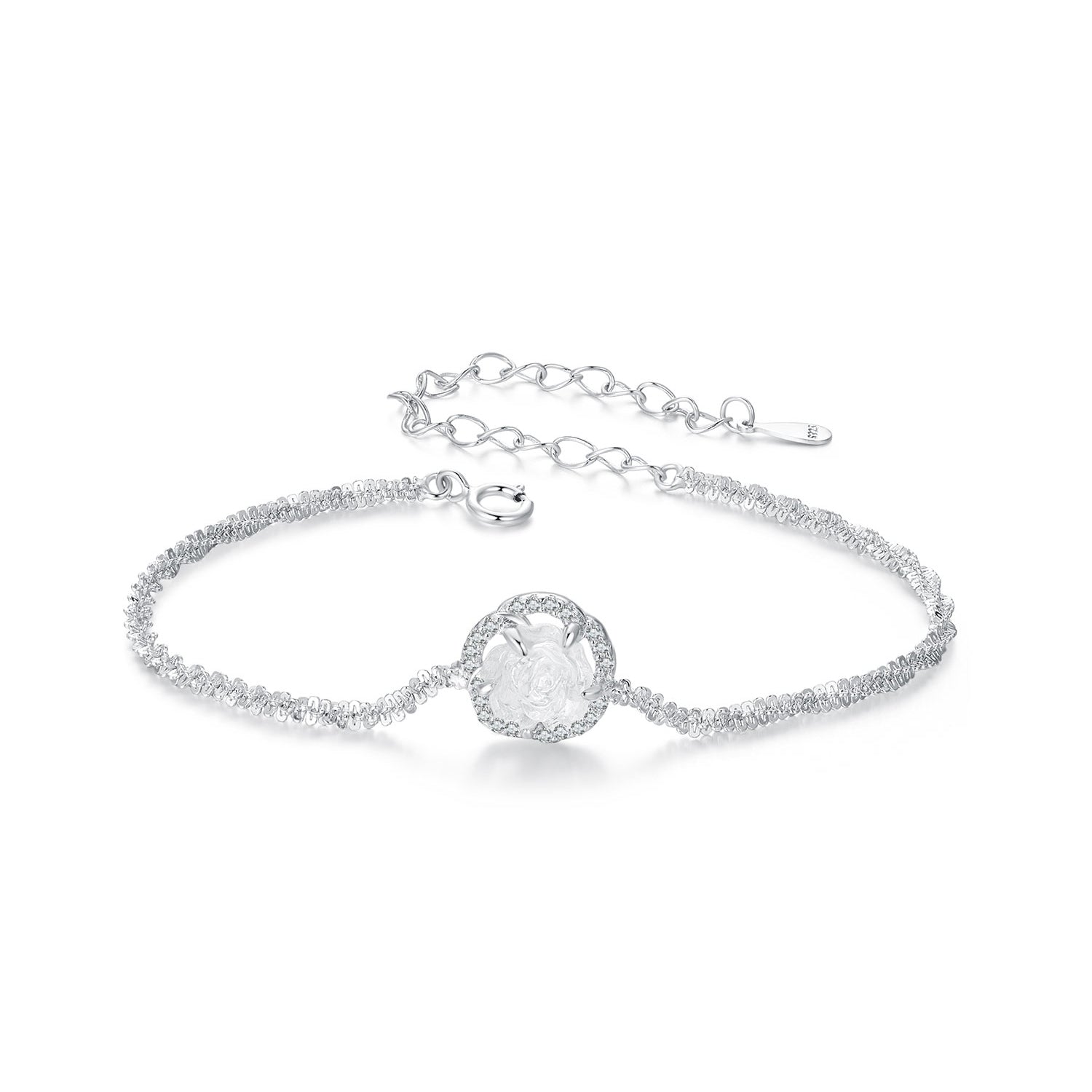 925 Sterling Silver Bracelet 150mm with CZ and Resin  DestGlow