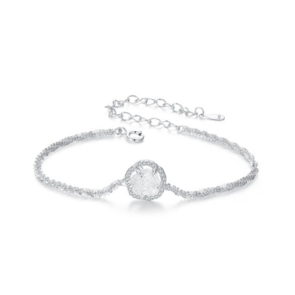 925 Sterling Silver Bracelet 150mm with CZ and Resin  DestGlow