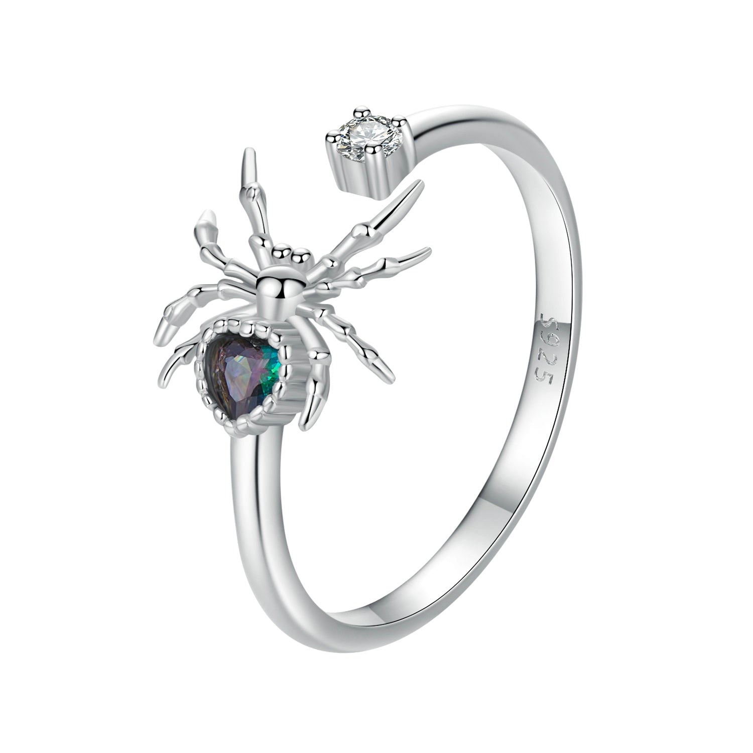 925 Sterling Silver White Gold Plated Ring with Pavé Setting CZ for Women  DestGlow