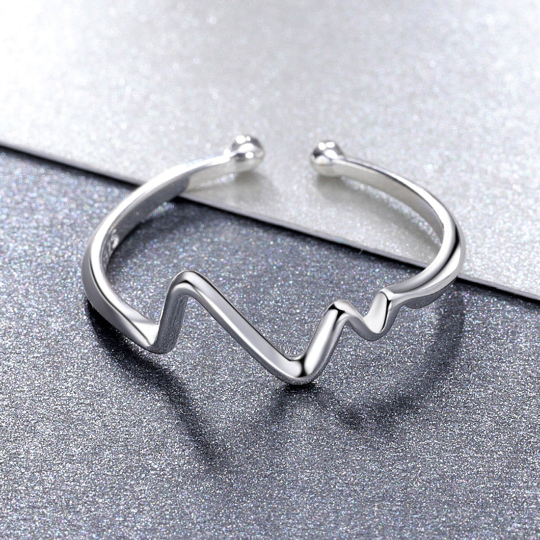 925 Sterling Silver Platinum Plated 0.1cm Ring for Men  DestGlow