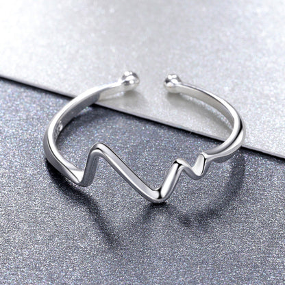 925 Sterling Silver Platinum Plated 0.1cm Ring for Men  DestGlow