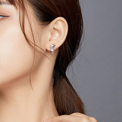 S925 Oxidized Silver Earrings Size 1.5*1cm, 2.4*1.3cm for Women  DestGlow