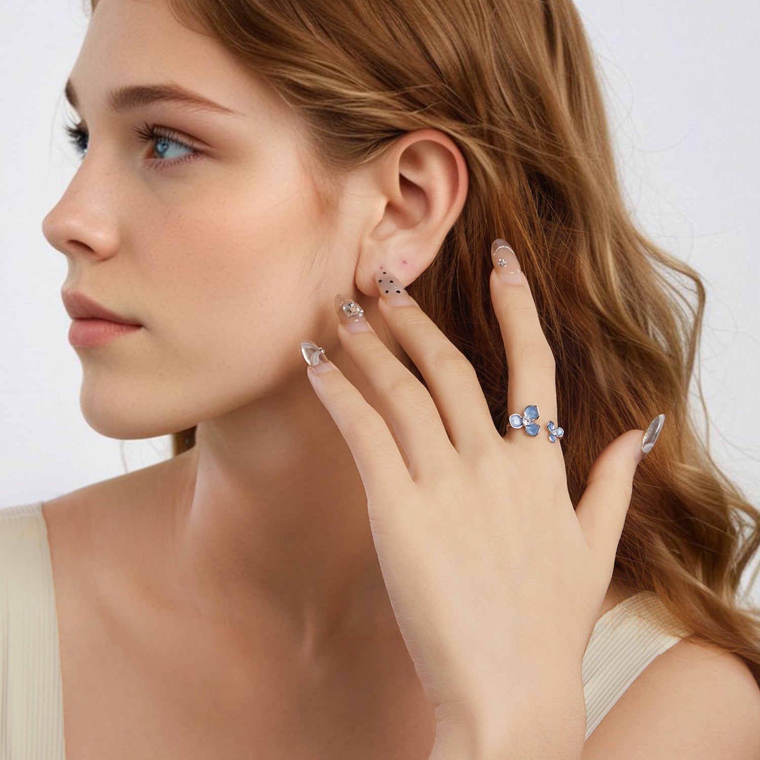 925 Sterling Silver Ring with Enamel Process and Pavé CZ - Stylish &amp; Elegant Design for Women  DestGlow