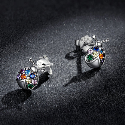 925 Sterling Silver Earrings with Oxidized Finish and Pavé Setting CZ  DestGlow